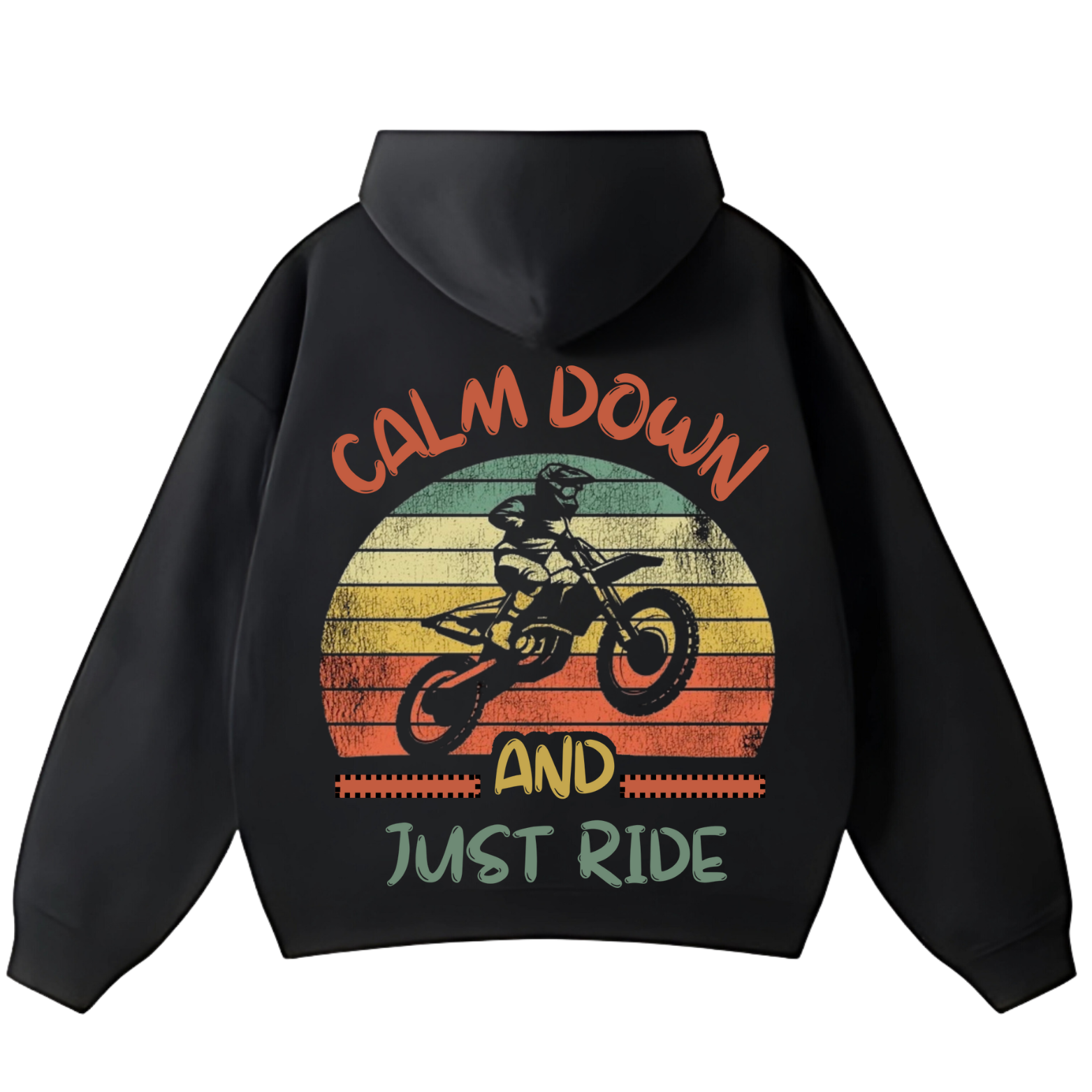 Calm Down And Just Ride Унисекс Худи