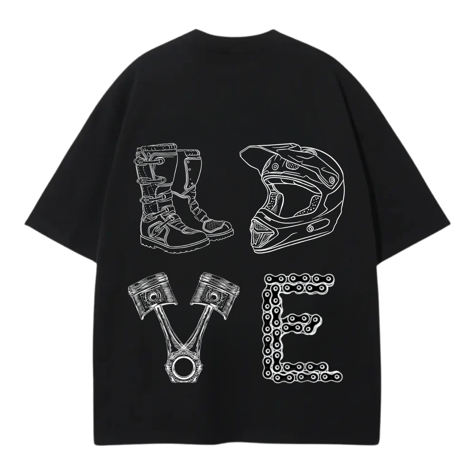 Love Motocross OVERSIZED Premium Тениска