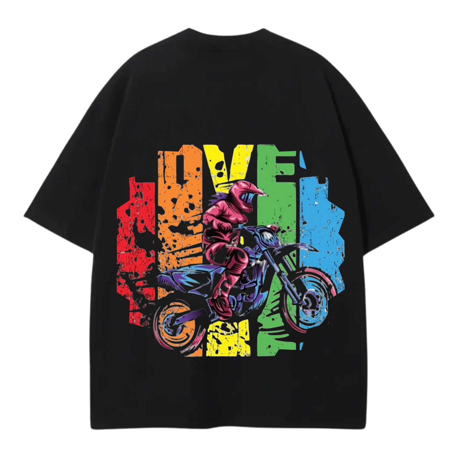 Girls Love Motocross OVERSIZED Premium Тениска